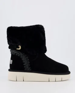 Dames Bounce Boot Shearling Zwart