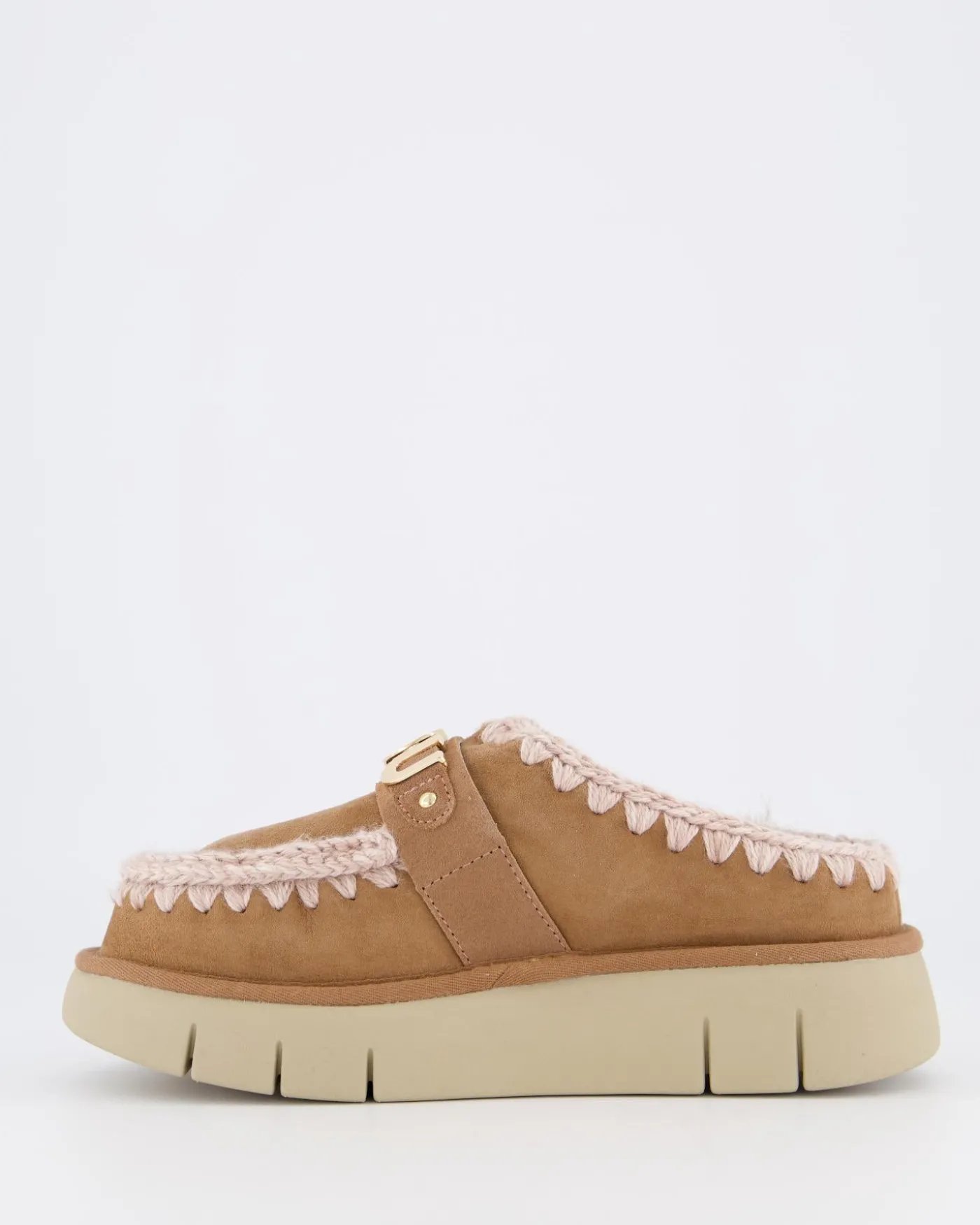 Dames Bounce Clog Logo Pink Brown