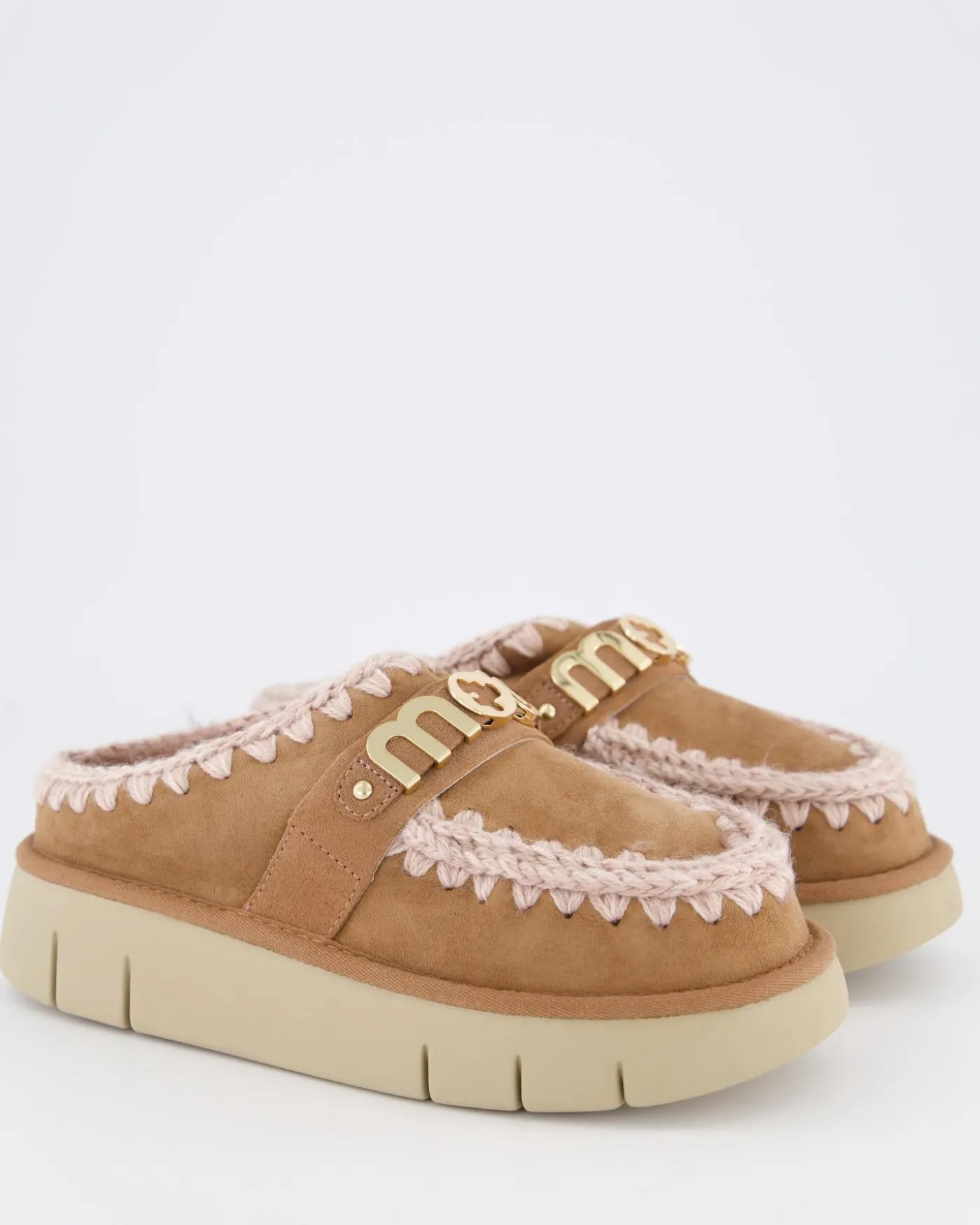Dames Bounce Clog Logo Pink Brown