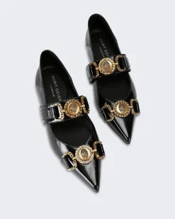 Dames Mansion Point Ballerina Zwart
