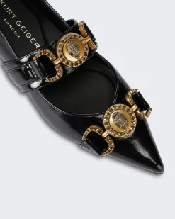 Dames Mansion Point Ballerina Zwart
