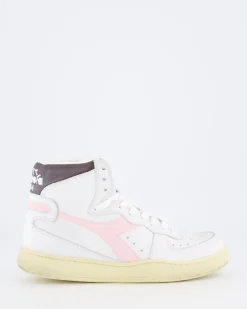 Dames Mi Basket Used Wit/Pink