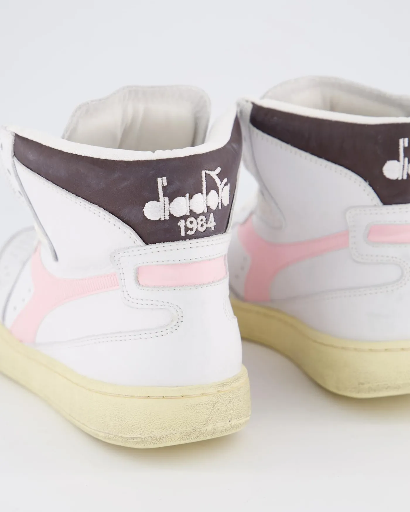 Dames Mi Basket Used Wit/Pink
