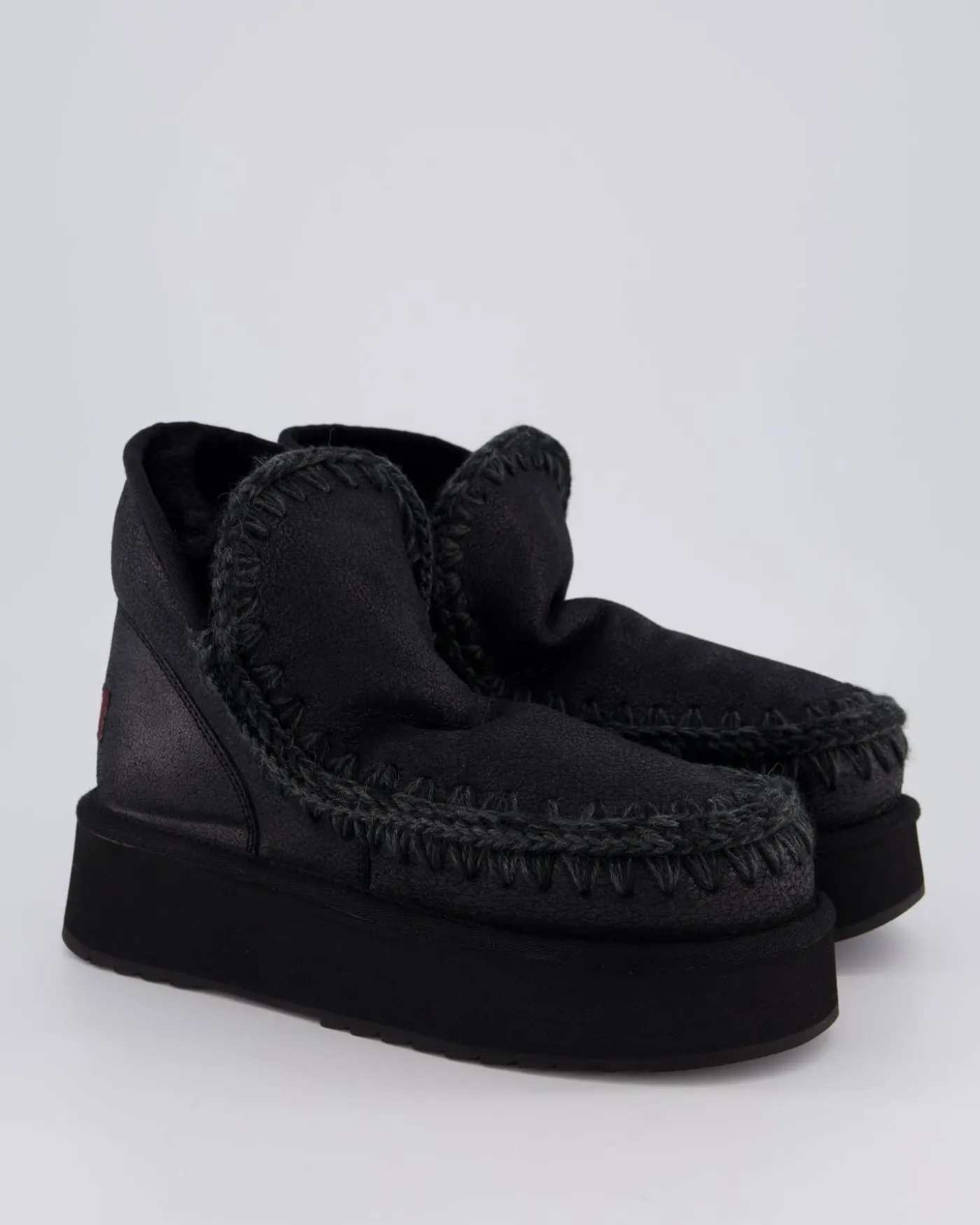 Dames Mini Eskimo Platform Zwart