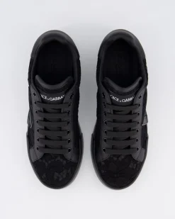 Dames Portofino Logo Sneaker Zwart