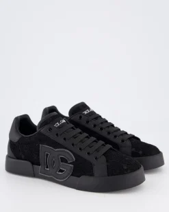 Dames Portofino Logo Sneaker Zwart