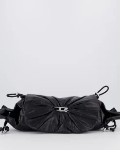 Dames Scrunch D Shoulder Zwart