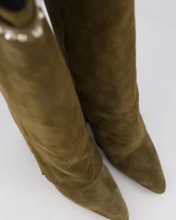 Dames Studded Leather Wedge Boot