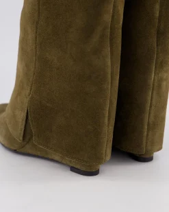 Dames Studded Leather Wedge Boot