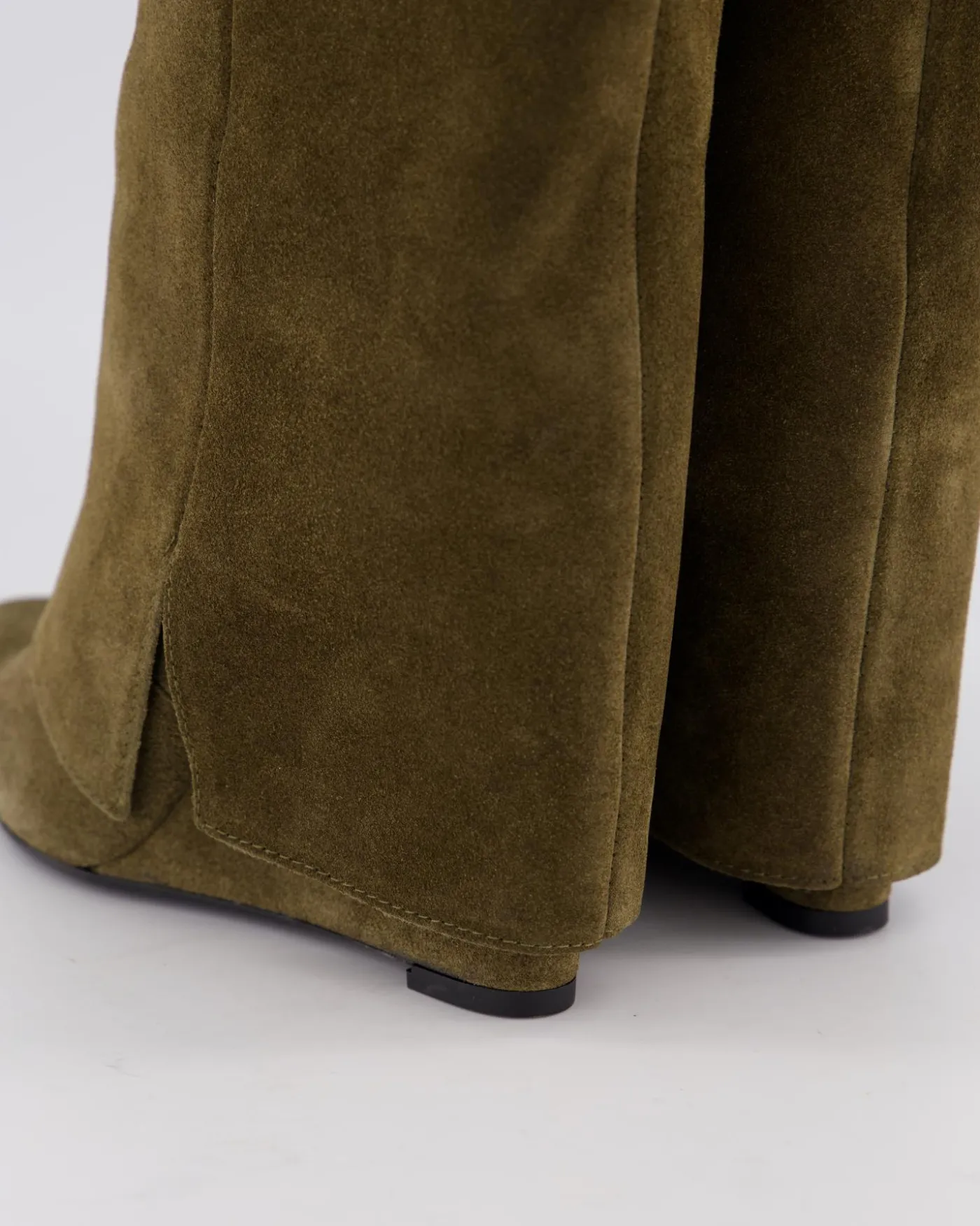 Dames Studded Leather Wedge Boot