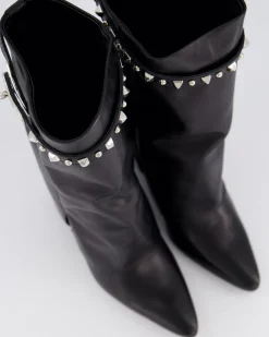 Dames Studded Leather Wedge Boot