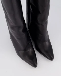 Dames Studded Leather Wedge Boot