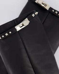 Dames Studded Leather Wedge Boot