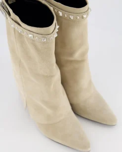 Dames Studded Suede Wedge Boot