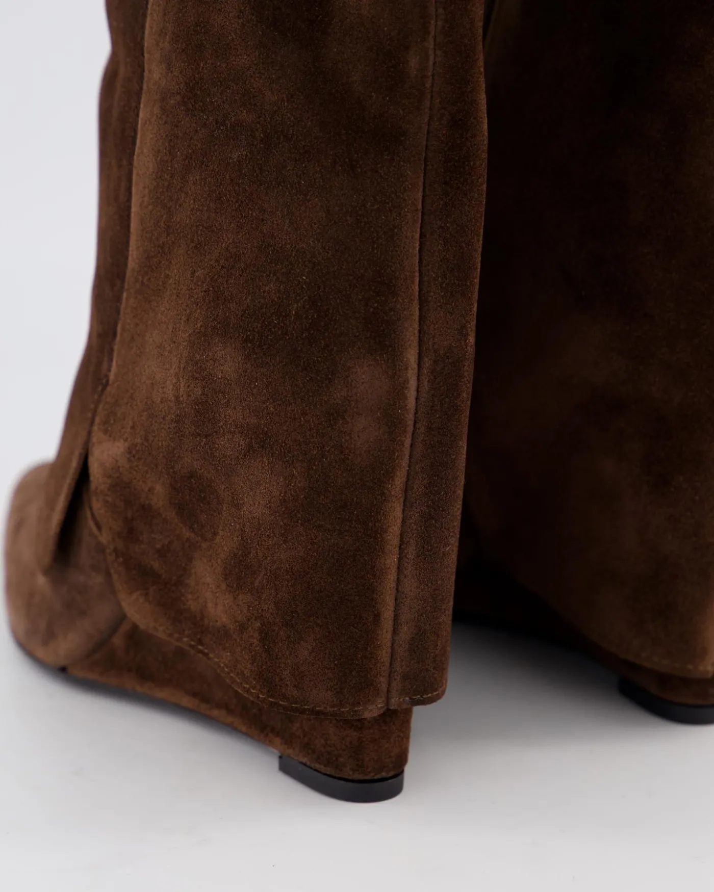 Dames Studded Suede Wedge Boot