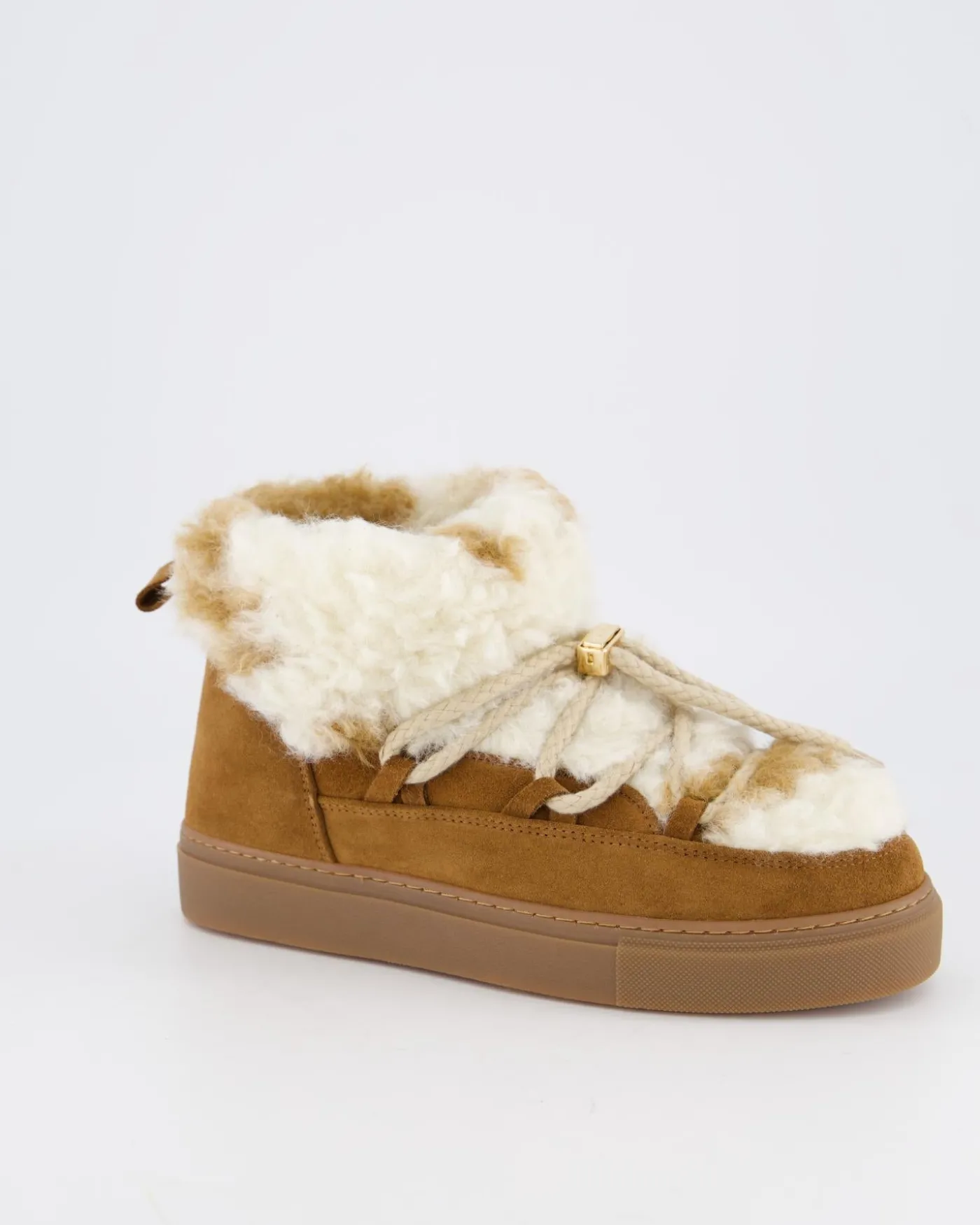 Dames Teddy Low Boot Ecru Bruin