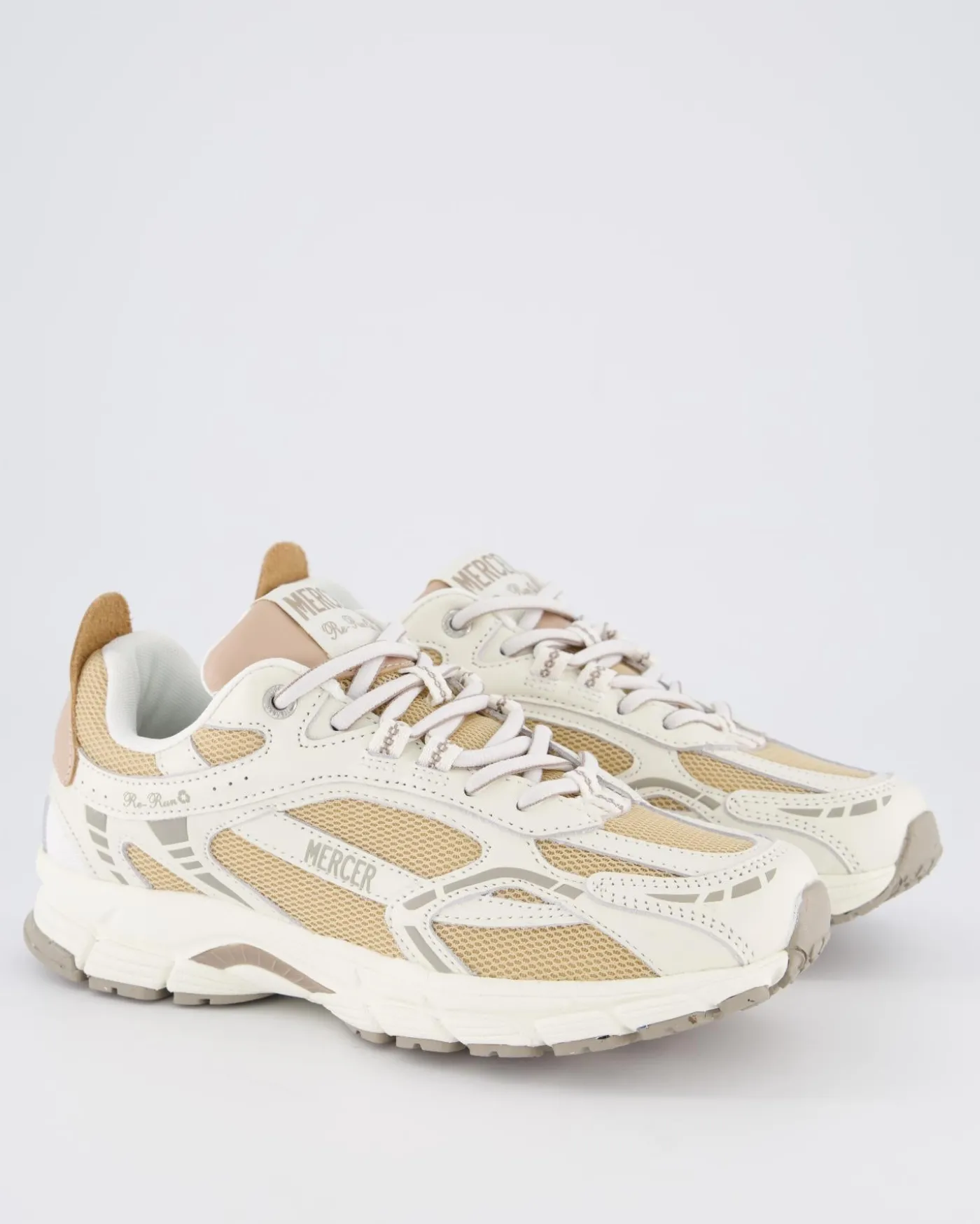 Dames The Re-Run Nappa Wit/Beige