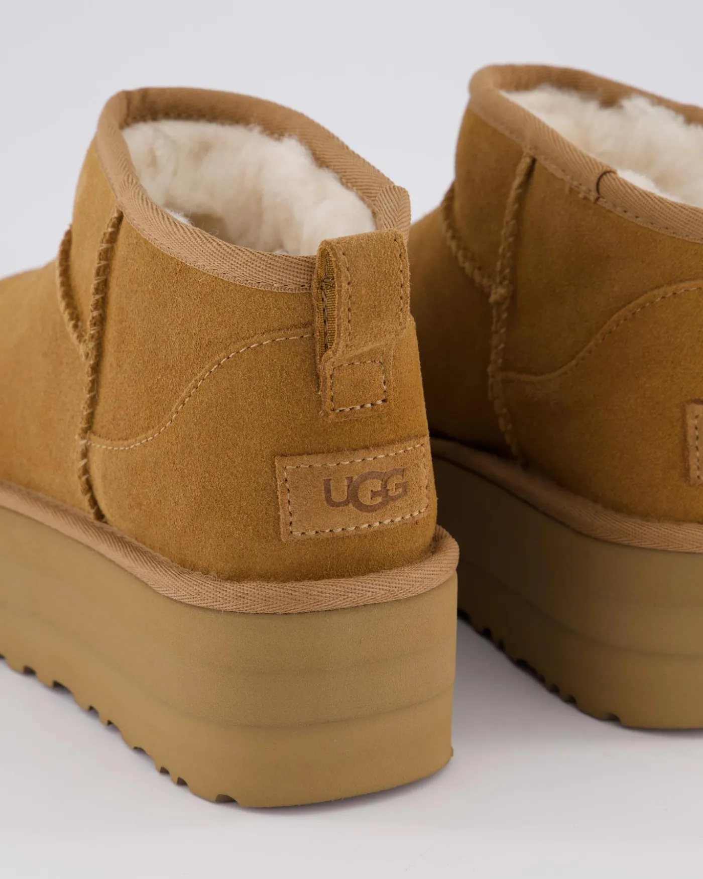 Dames Ultra Mini Platform Chestnut