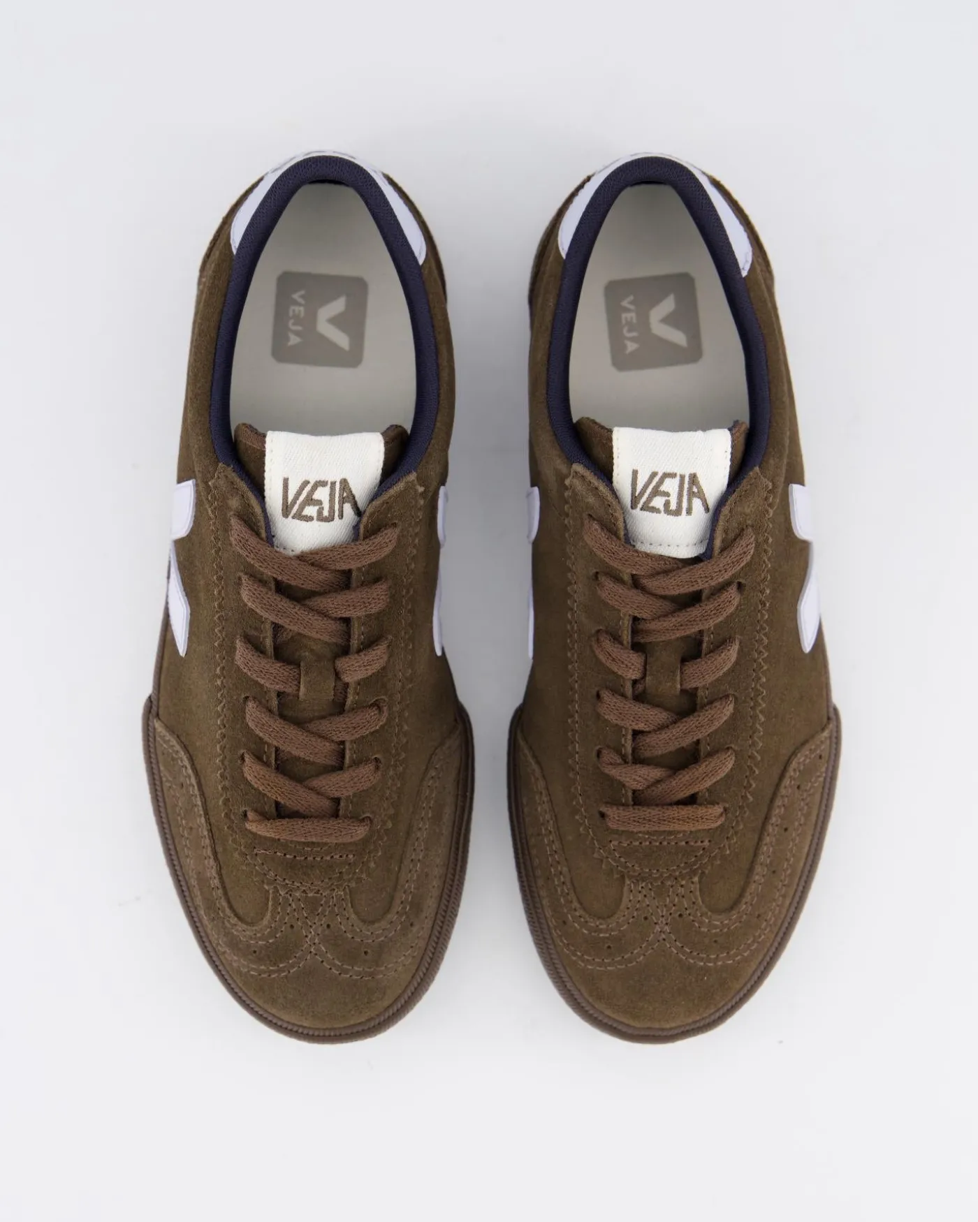 Dames Volley Suede Sneaker Bruin