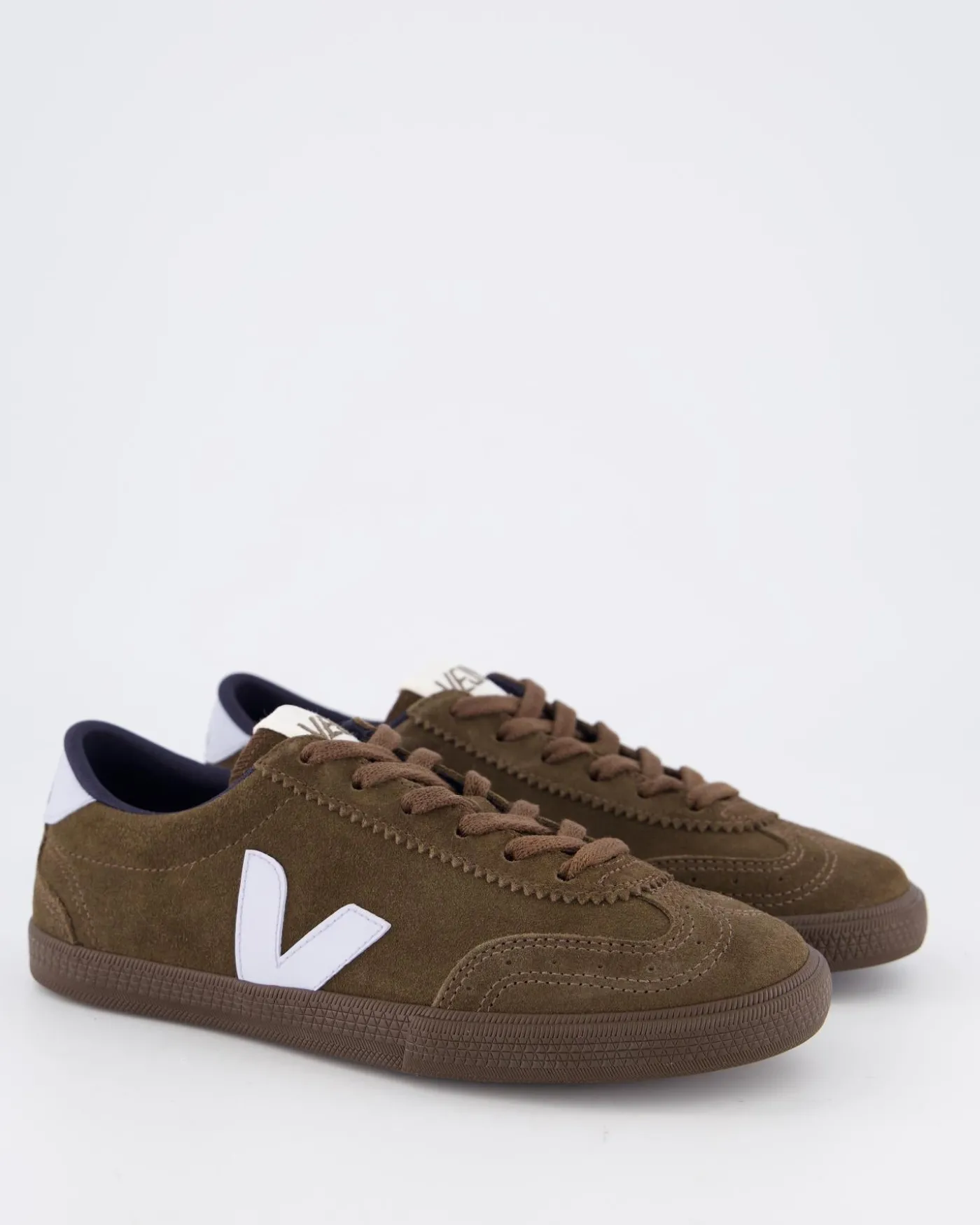 Dames Volley Suede Sneaker Bruin