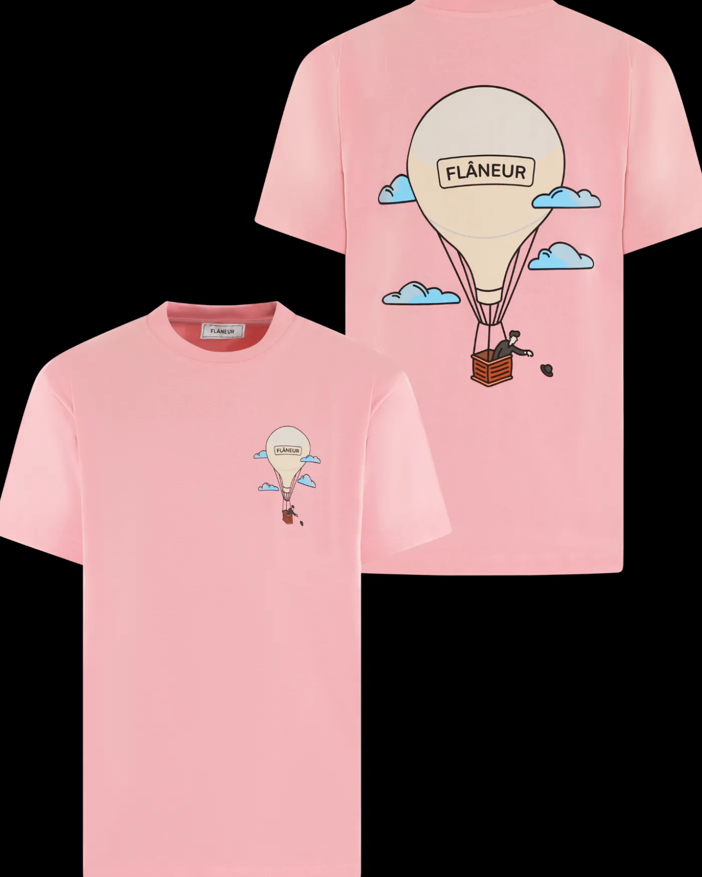 Heren Aéronautique T-Shirt Roze