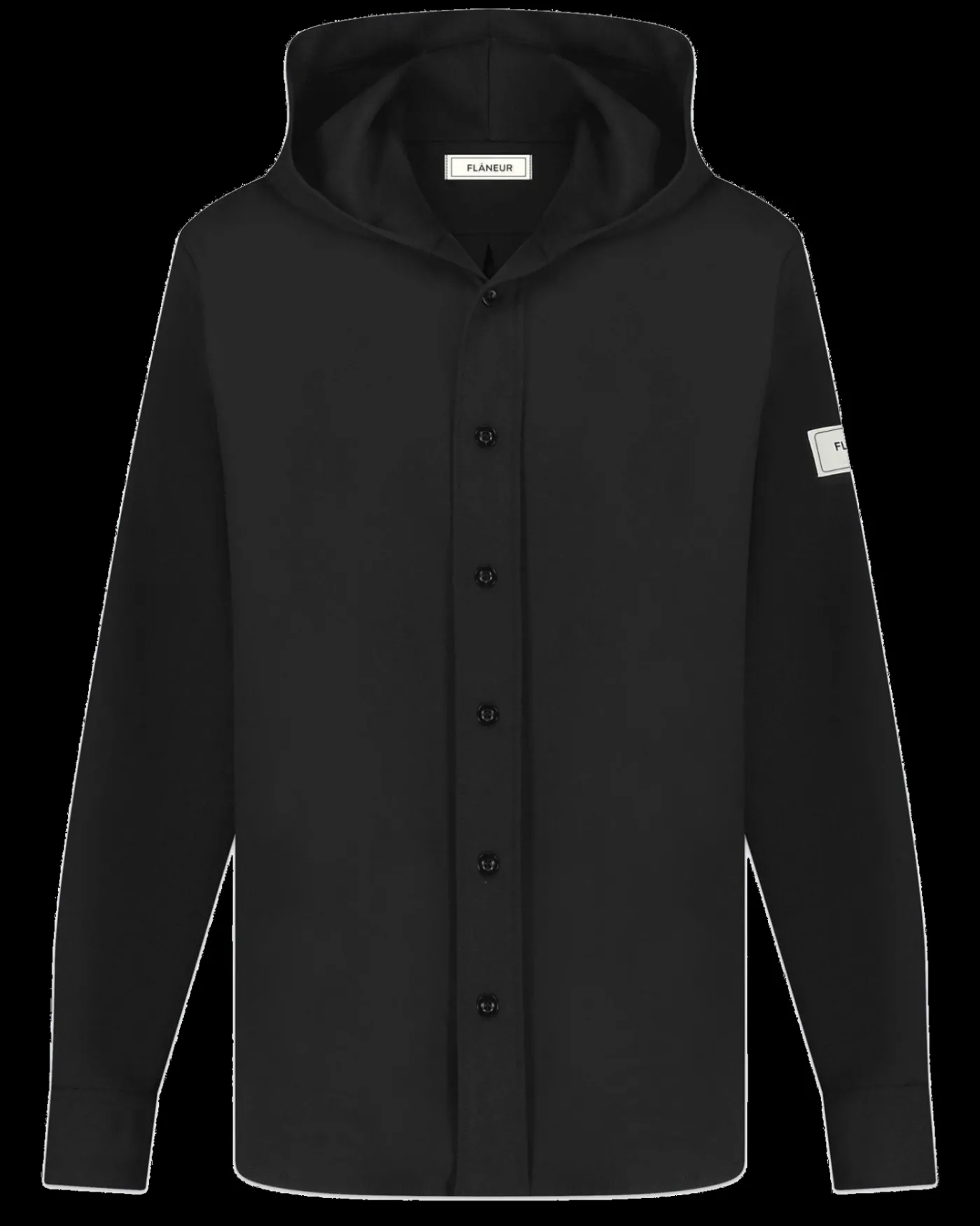 Heren Atelier Hooded Shirt Zwart
