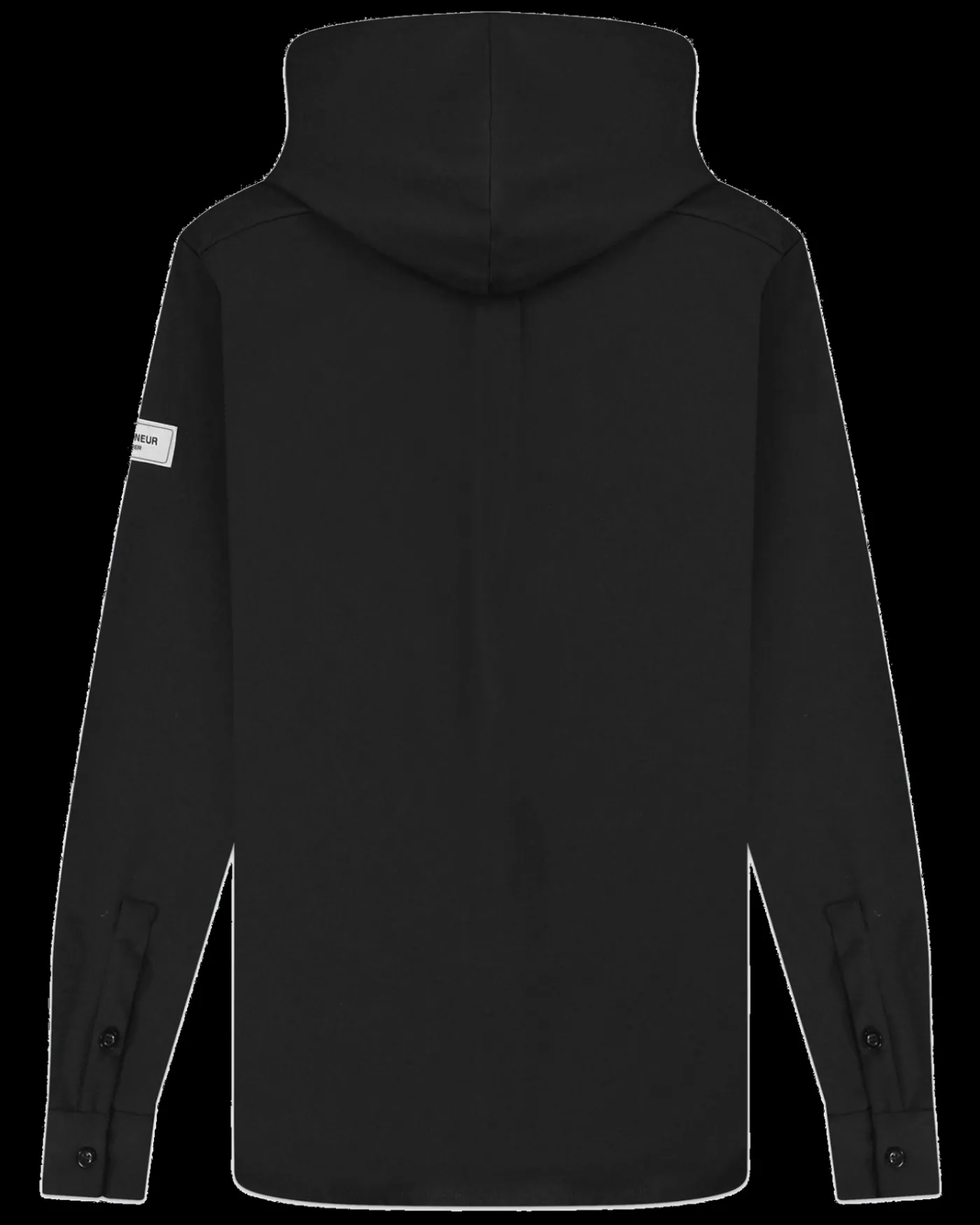 Heren Atelier Hooded Shirt Zwart