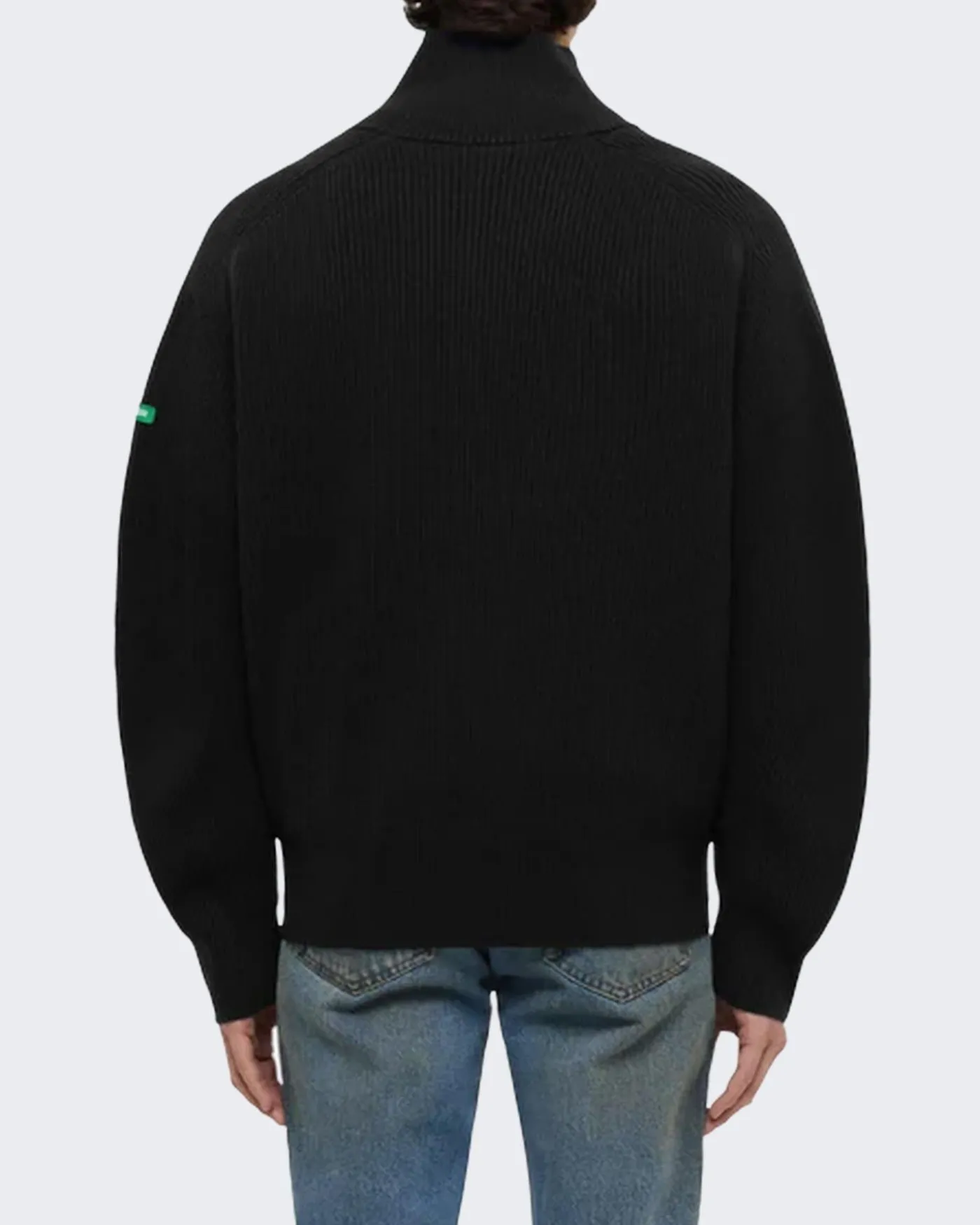 Heren Badge Knit Cardigan Zwart