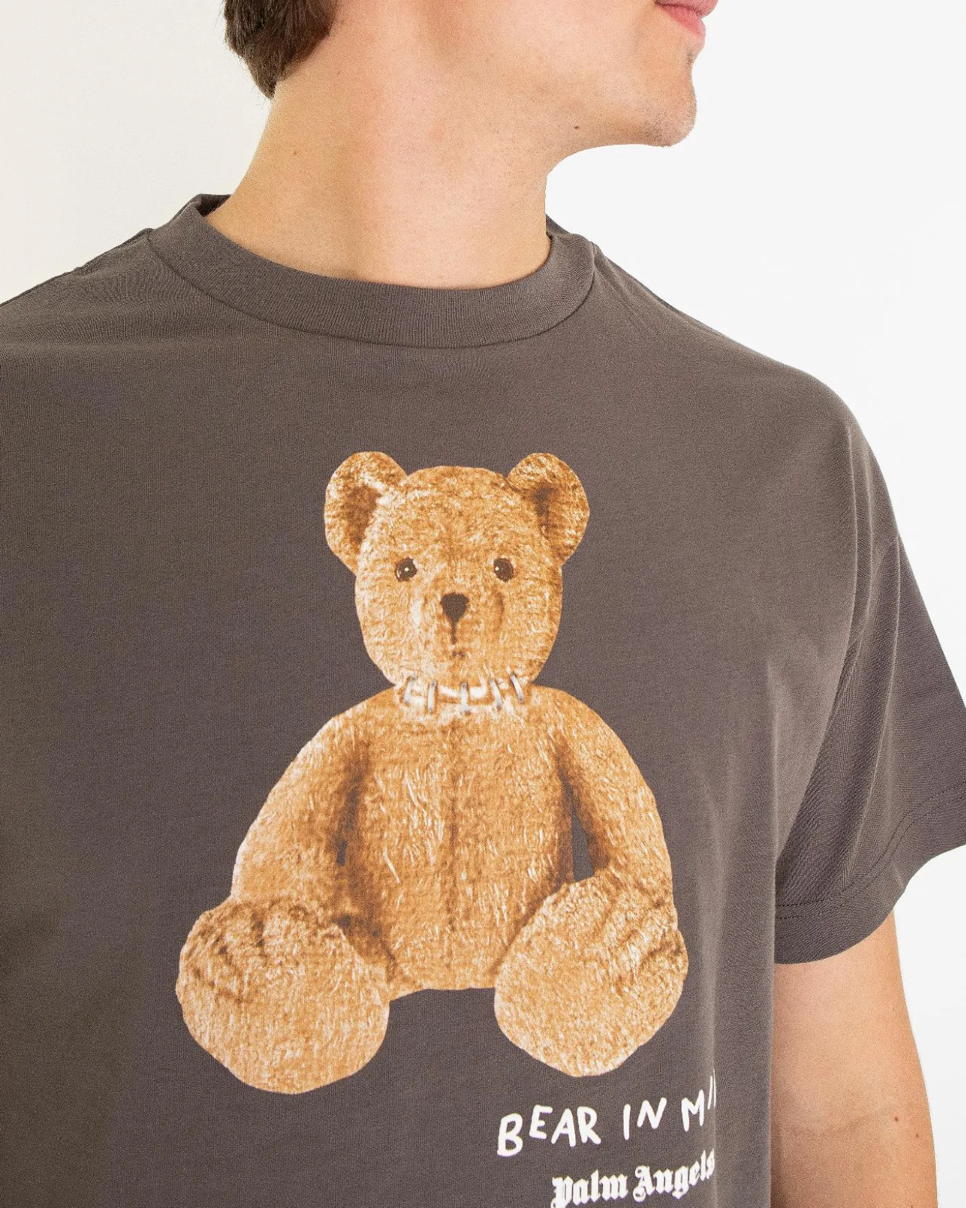 Heren Bear in Mind T-Shirt Grijs