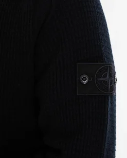Heren Black Logopatch Vest Blauw