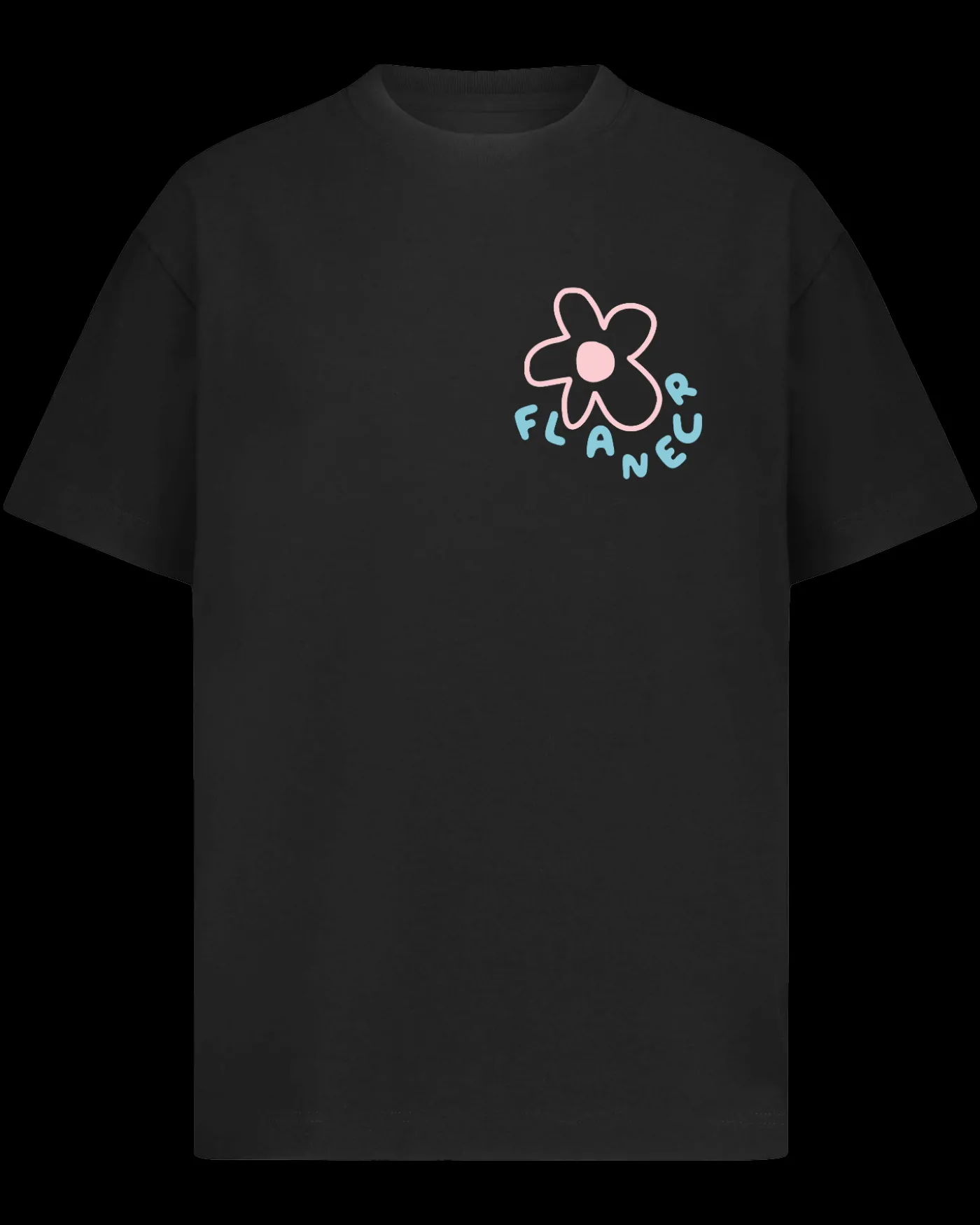 Heren Blossom T-Shirt Zwart/Roze