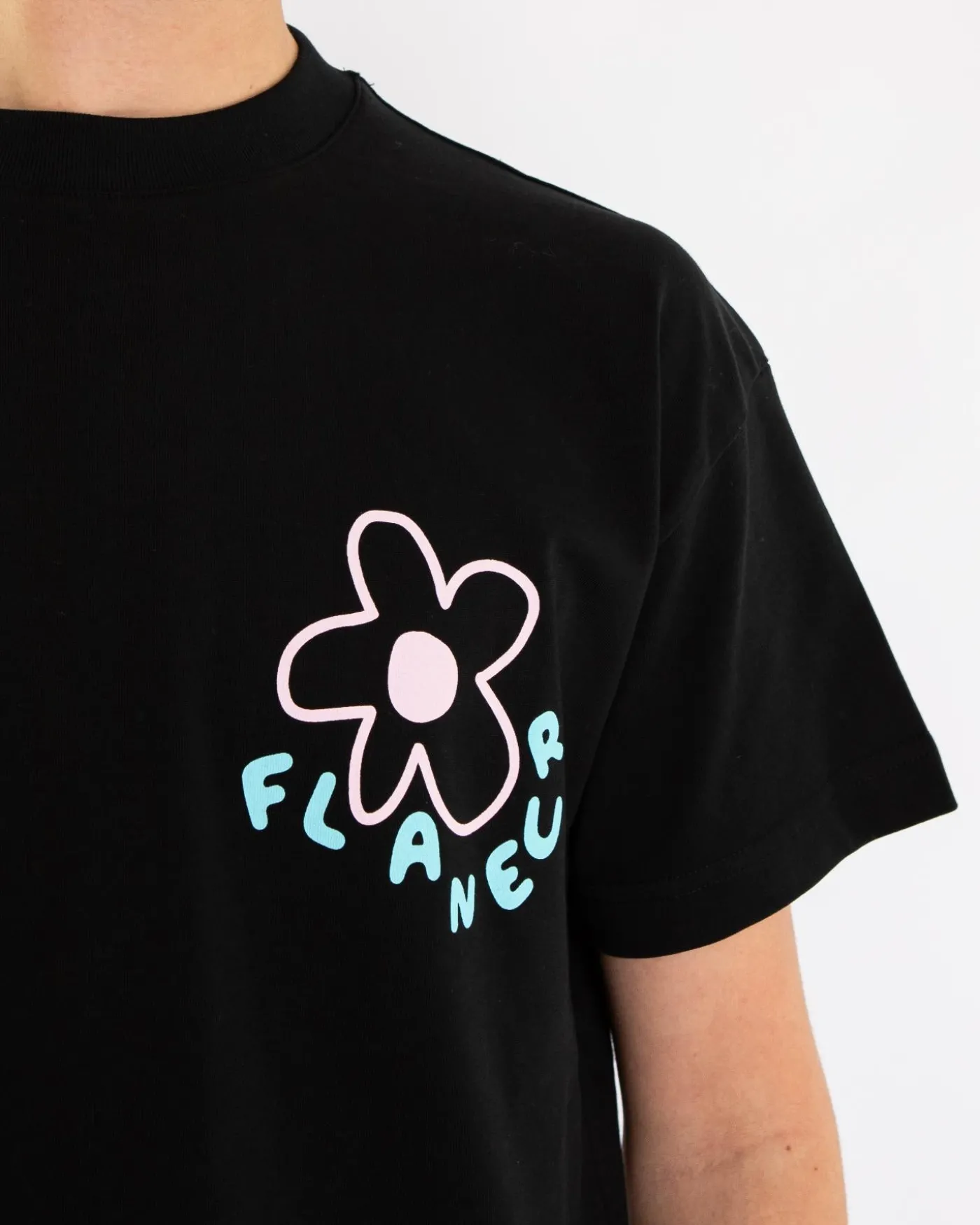 Heren Blossom T-Shirt Zwart/Roze