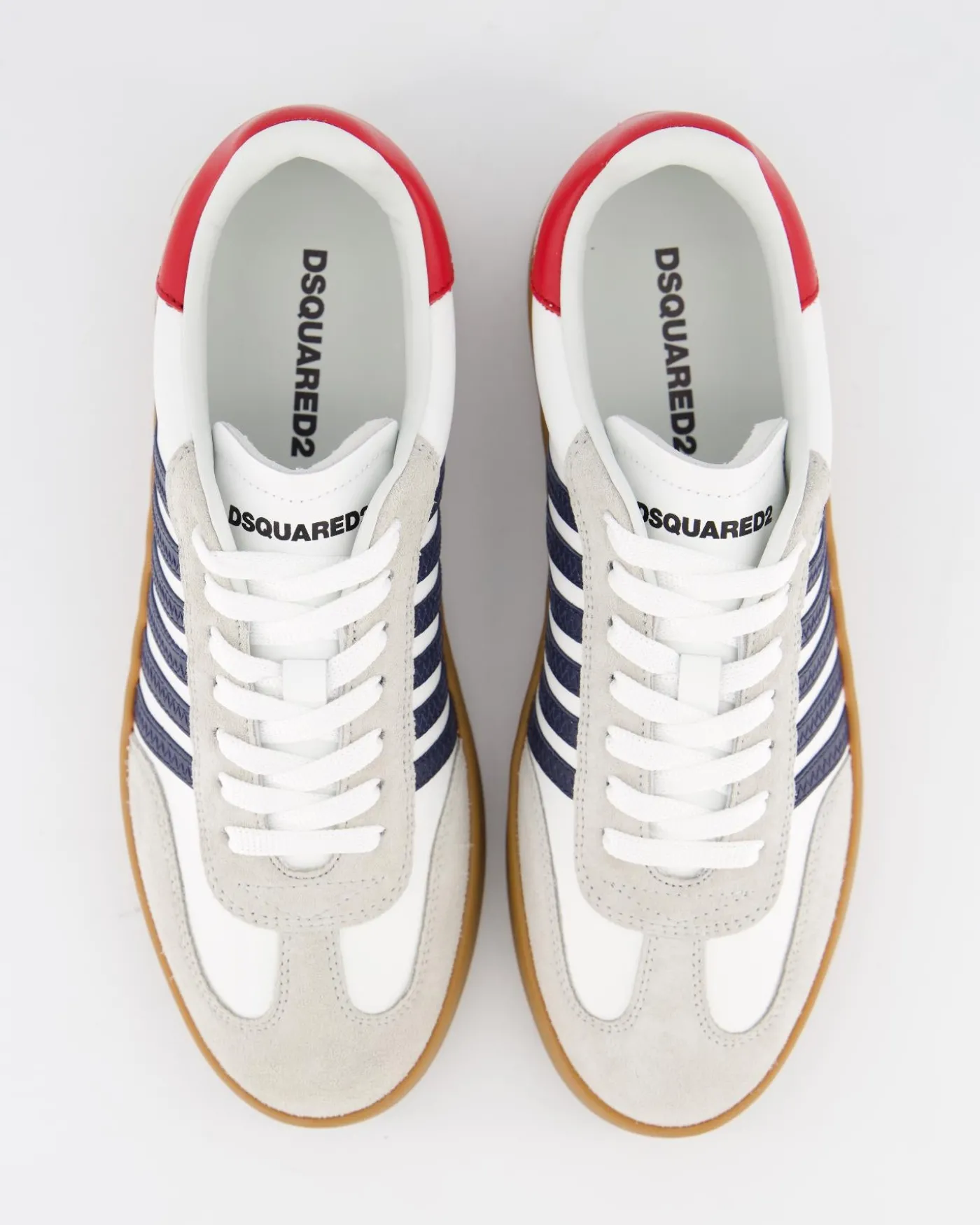 Heren Boxer Sneaker Wit/Blauw/Rood