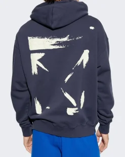 Heren Brush Arrow Hoodie Blauw