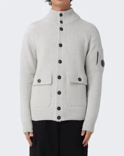 Heren Buttoned Sweater Wit