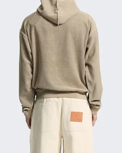 Heren Chest Pocket Hoodie Beige
