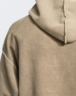 Heren Chest Pocket Hoodie Beige