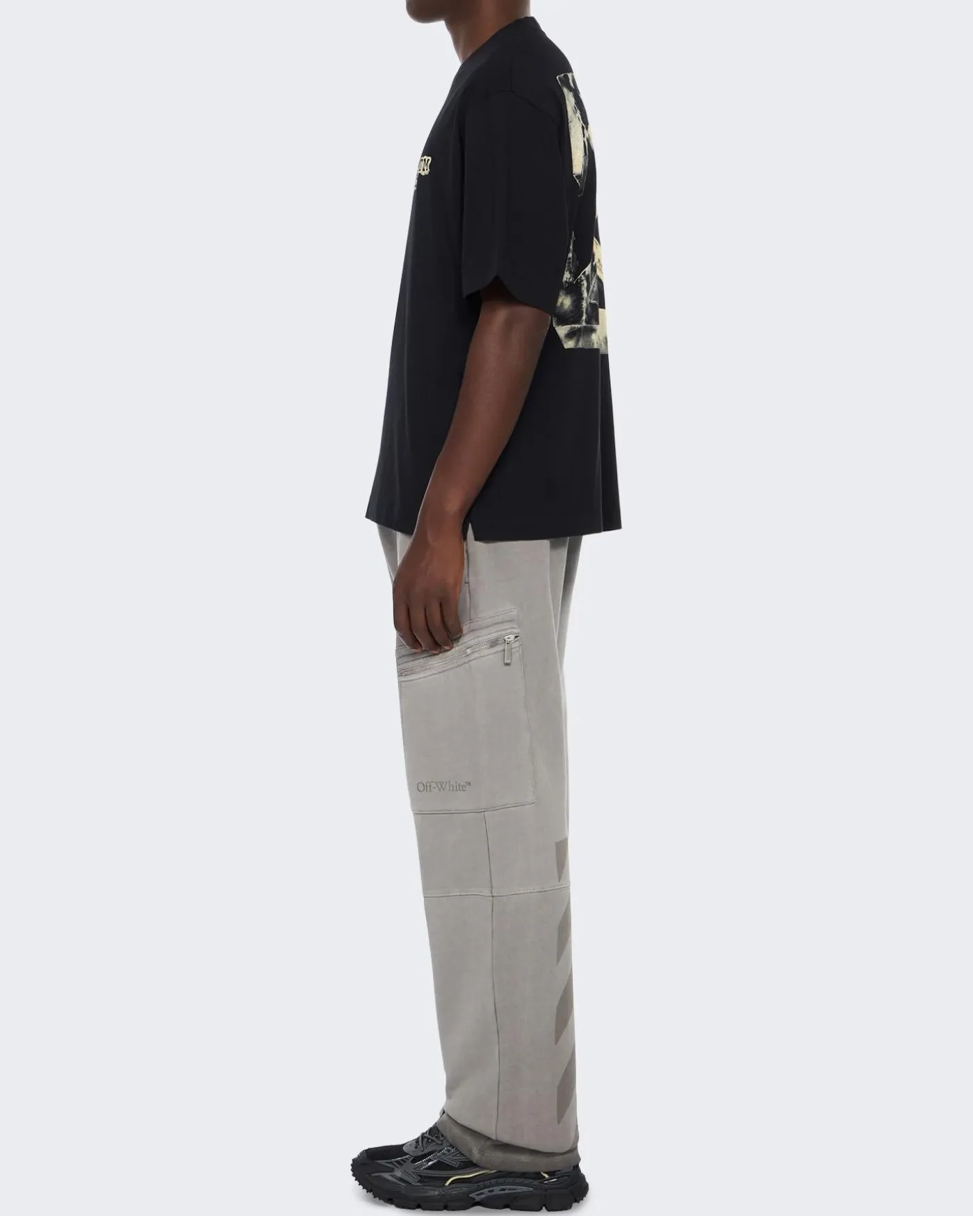 Heren Cloudy Arrow T-Shirt Zwart