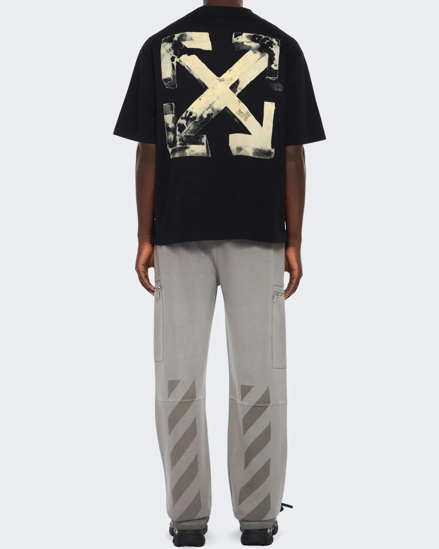 Heren Cloudy Arrow T-Shirt Zwart