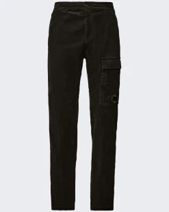 Heren Curduroy Cargo Pants Zwart