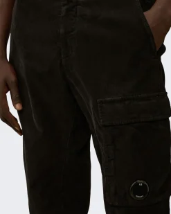 Heren Curduroy Cargo Pants Zwart
