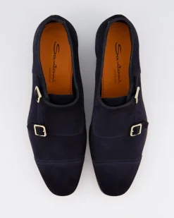 Heren Double Buckle Loafer Blauw