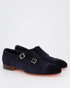 Heren Double Buckle Loafer Blauw