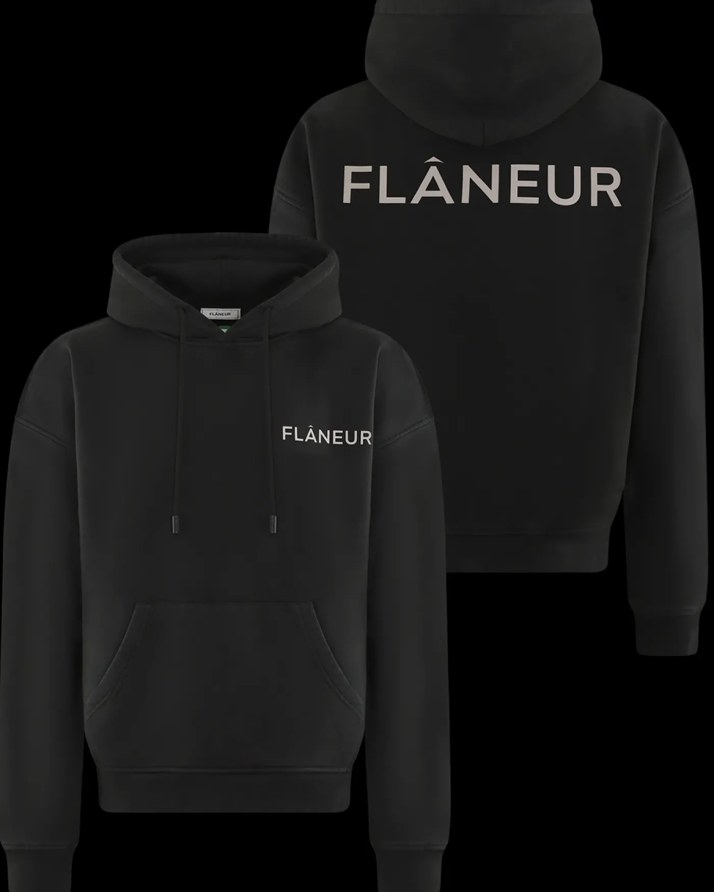 Heren Double Logo Washed Hoodie