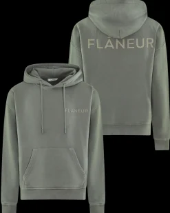 Heren DoubleLogo Washed Hoodie Beige