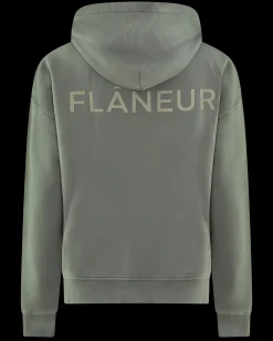 Heren DoubleLogo Washed Hoodie Beige