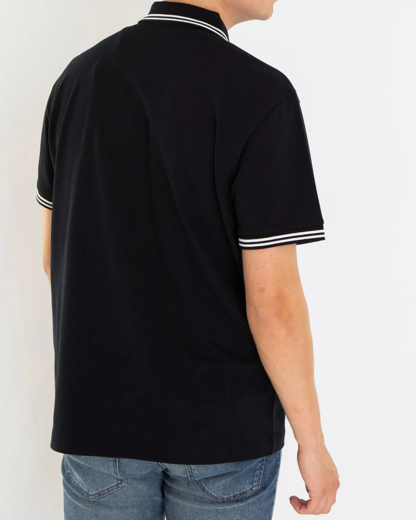 Heren Embroidered Logo Polo Blauw
