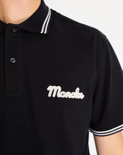 Heren Embroidered Logo Polo Blauw