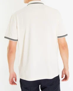Heren Embroidered Logo Polo Wit