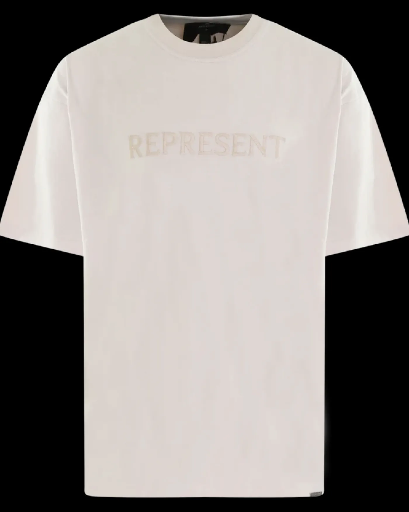 Heren Embroidered Serif TShirt Grijs
